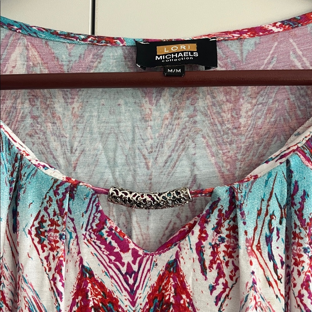 Michaels Multicolor Patterned Top - M - Picture 3 of 5